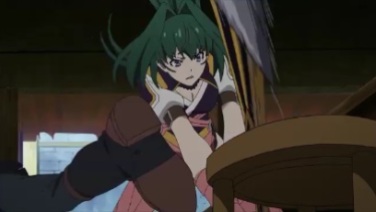 Chaika The Coffin Princess-Akari attacks Toru